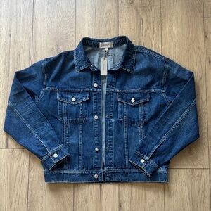 NWT Hudson Jeans Blue Denim Trucker Jacket Men’s Large